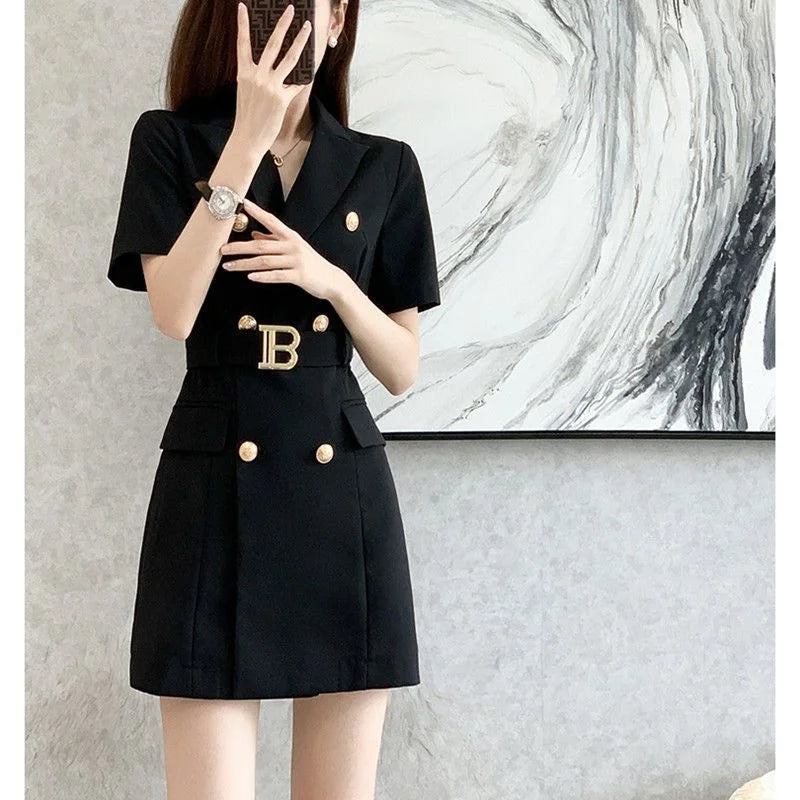 Spring Summer New Women's Fashion Temperament Small Fragrance French High-Grade White Dress Summer Niche Design Short Skirt Suit